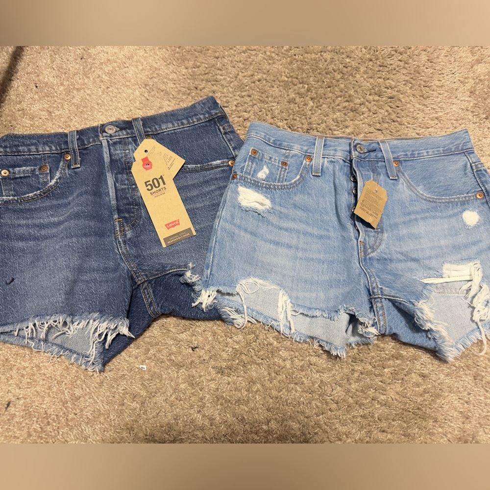 Levis 501 high waisted shorts bundle